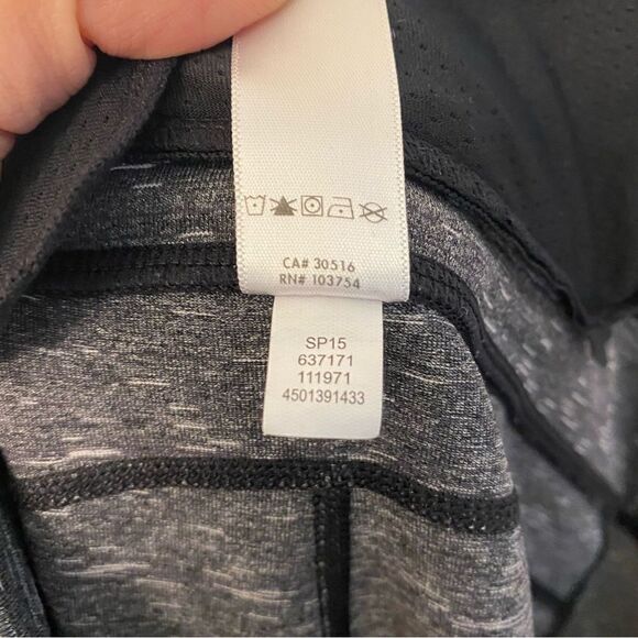 Lucy tech compression yoga leggings pockets zipper drawstring Heathered gray-S - Picture 10 of 15